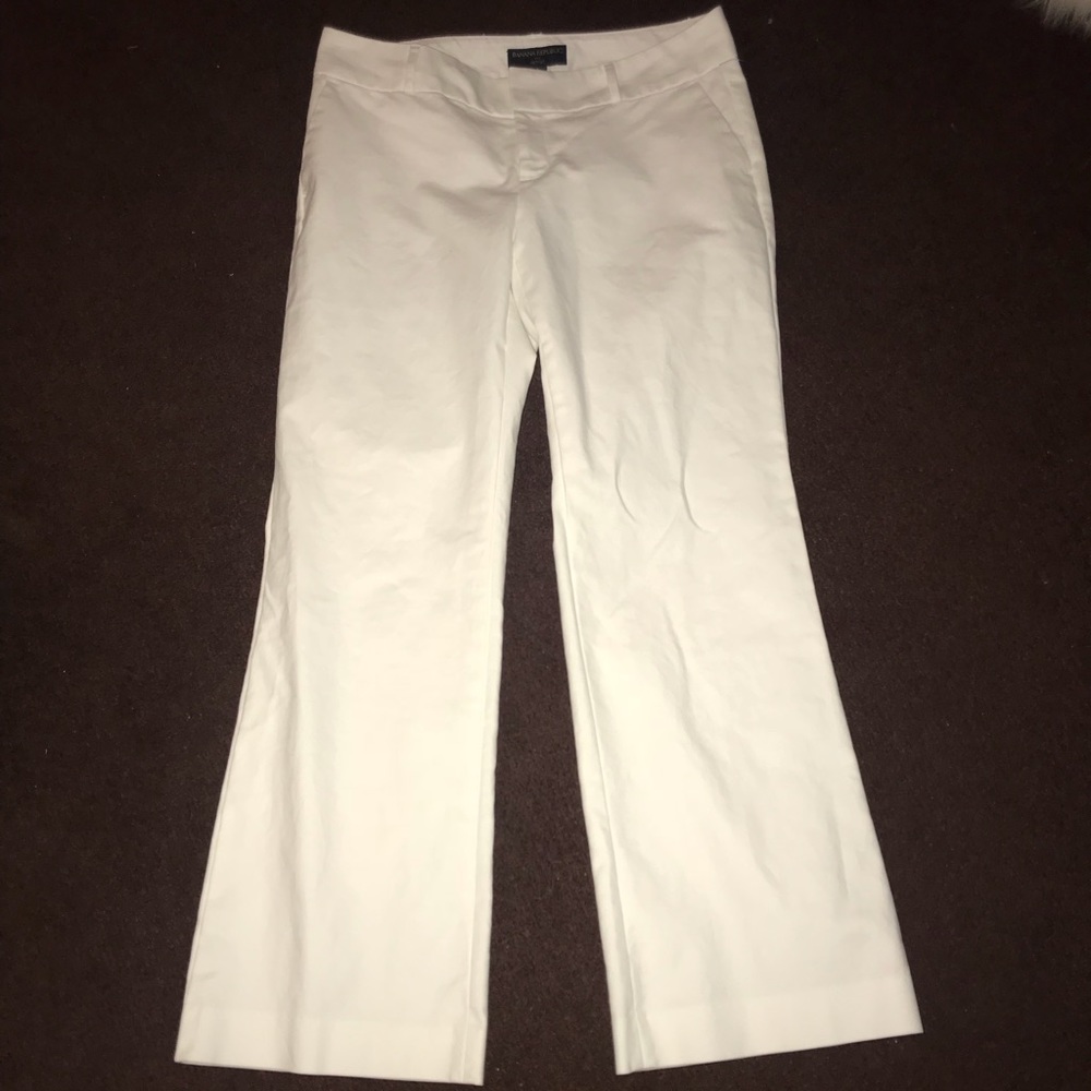 Banana Republic White Flare Pants